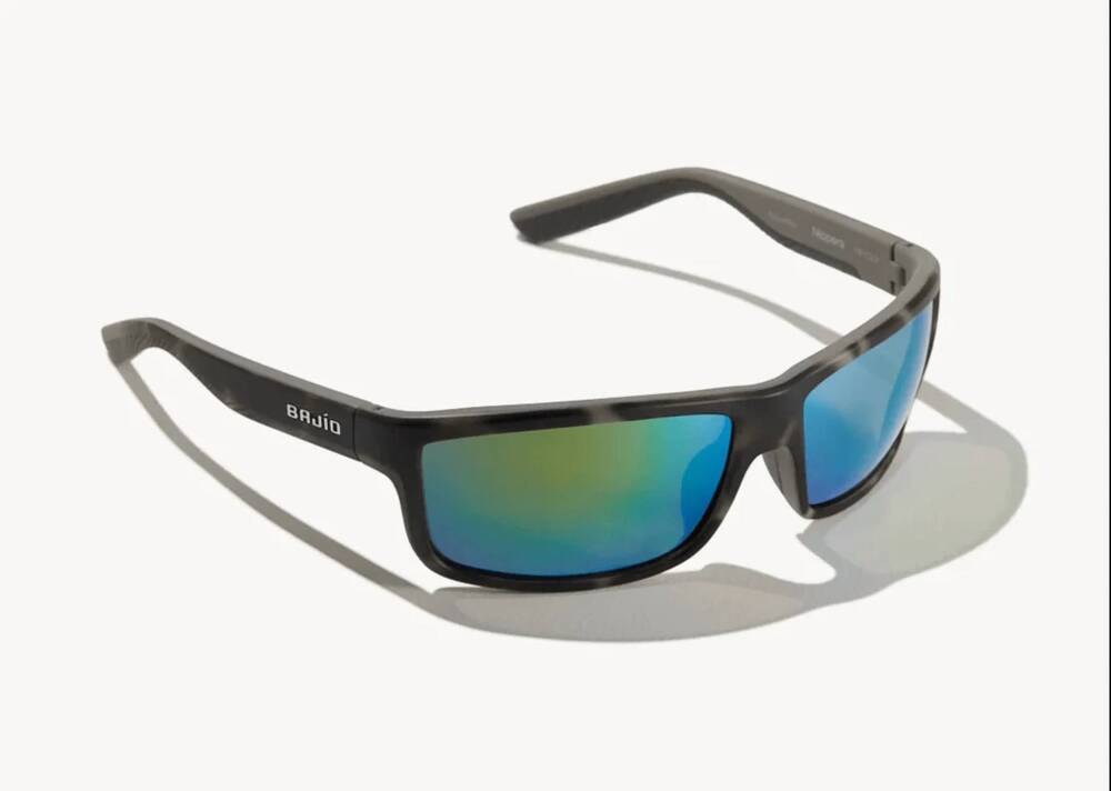 NEW BAJIO unisex nippers sunglasses in matte squall tortoise/ green glass